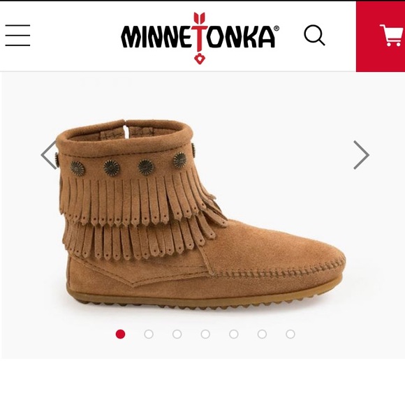 Minnetonka Shoes - Minnetonka short brown double fringe booties